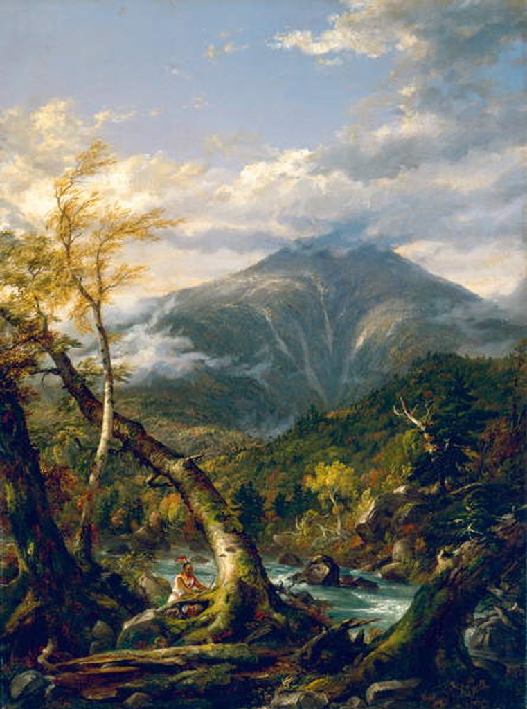 Detail of Mount Marcy from the Opalescent River, 1847 by Thomas Cole