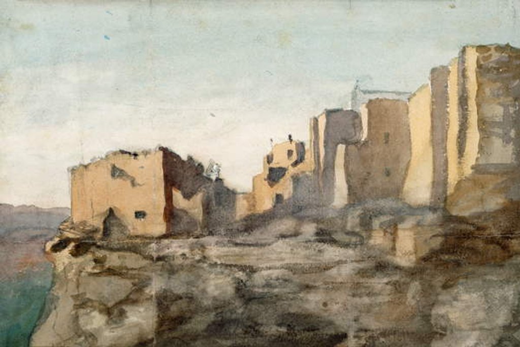 Detail of Moqui Village Cliff Dwellings, Arizona, 1869-71 by Vincent Colyer