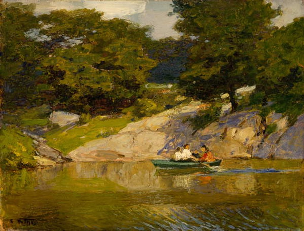 Detail of Boating in Central Park, c.1900-05 by Edward Henry Potthast