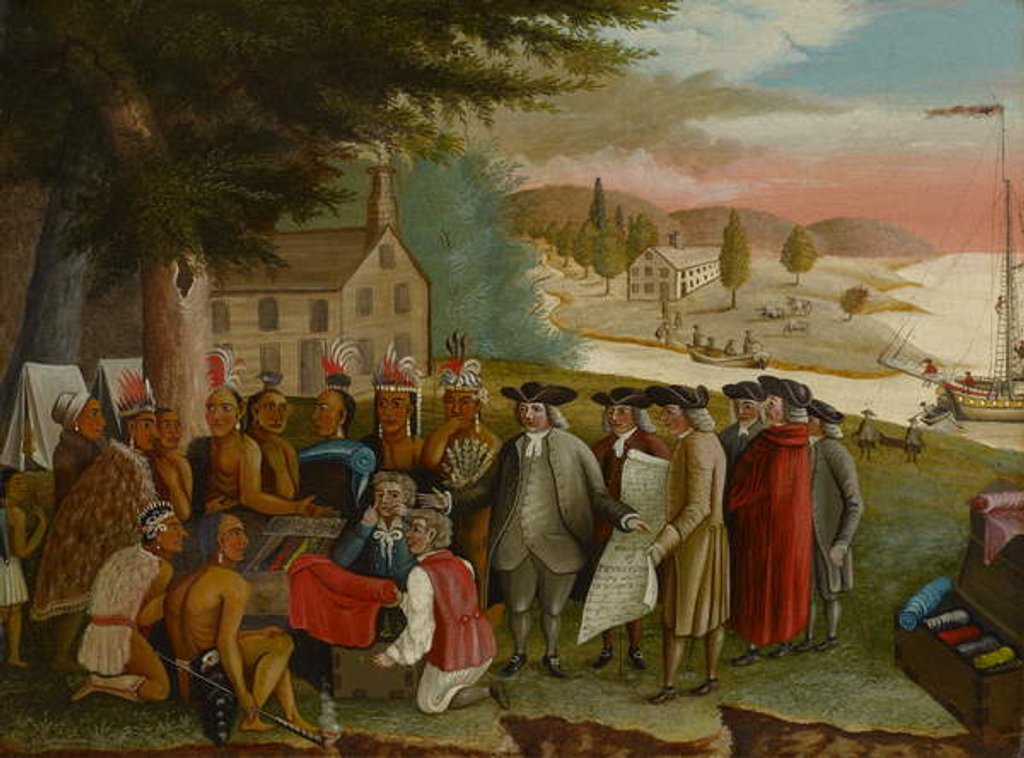 Detail of Penn's Treaty with the Indians, c.1830-40 by Edward Hicks