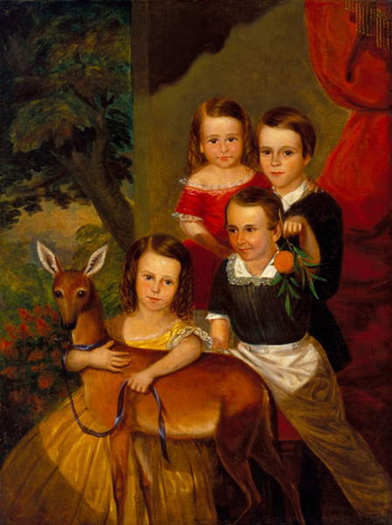 Detail of Portrait of the Jones Children of Galveston, c.1853 by Thomas Flintoff