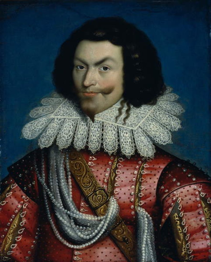 Detail of George Villiers 1st Duke of Buckingham by Paul van Somer