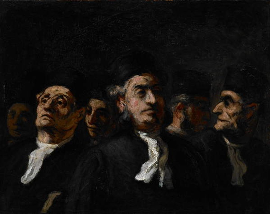 Detail of Lawyer's Meeting, c.1860 by Honore Daumier