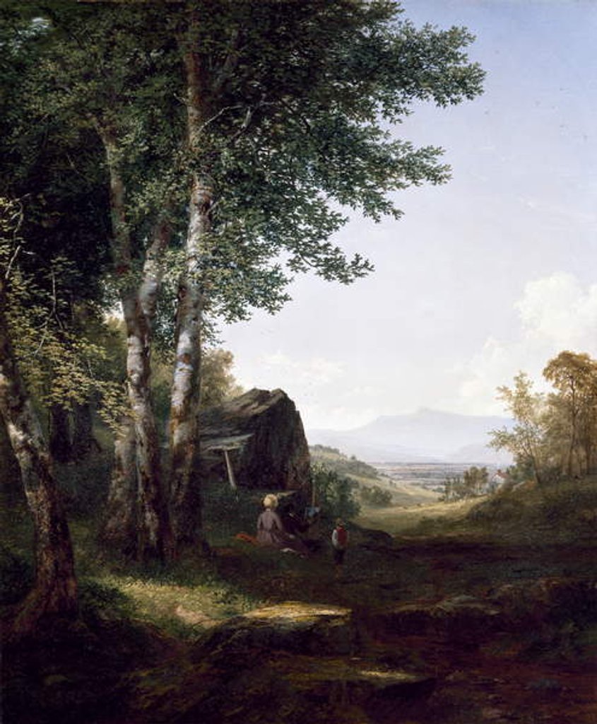 Detail of A View of Mansfield Mountain, 1849 by John Frederick Kensett