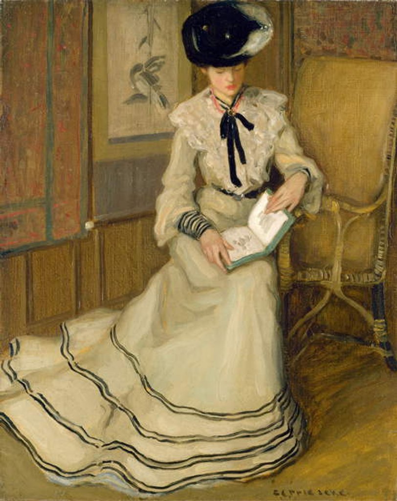Detail of Girl Reading, c.1903-04 by Frederick Carl Frieseke