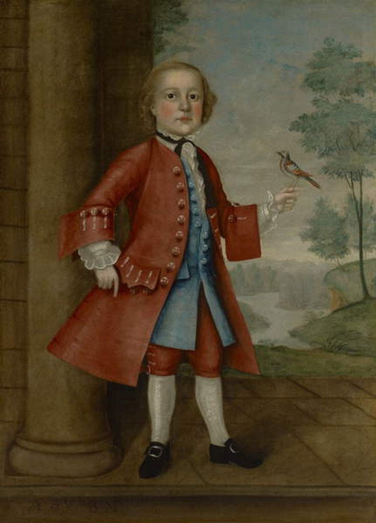 Detail of Portrait of John Gerry, 1745 by Jacob Badger