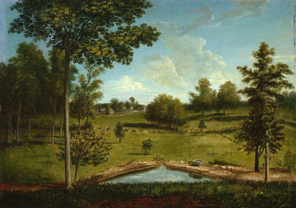 Detail of Landscape looking toward Sellers Hall from Mill Bank, c.1818 by Charles Willson Peale