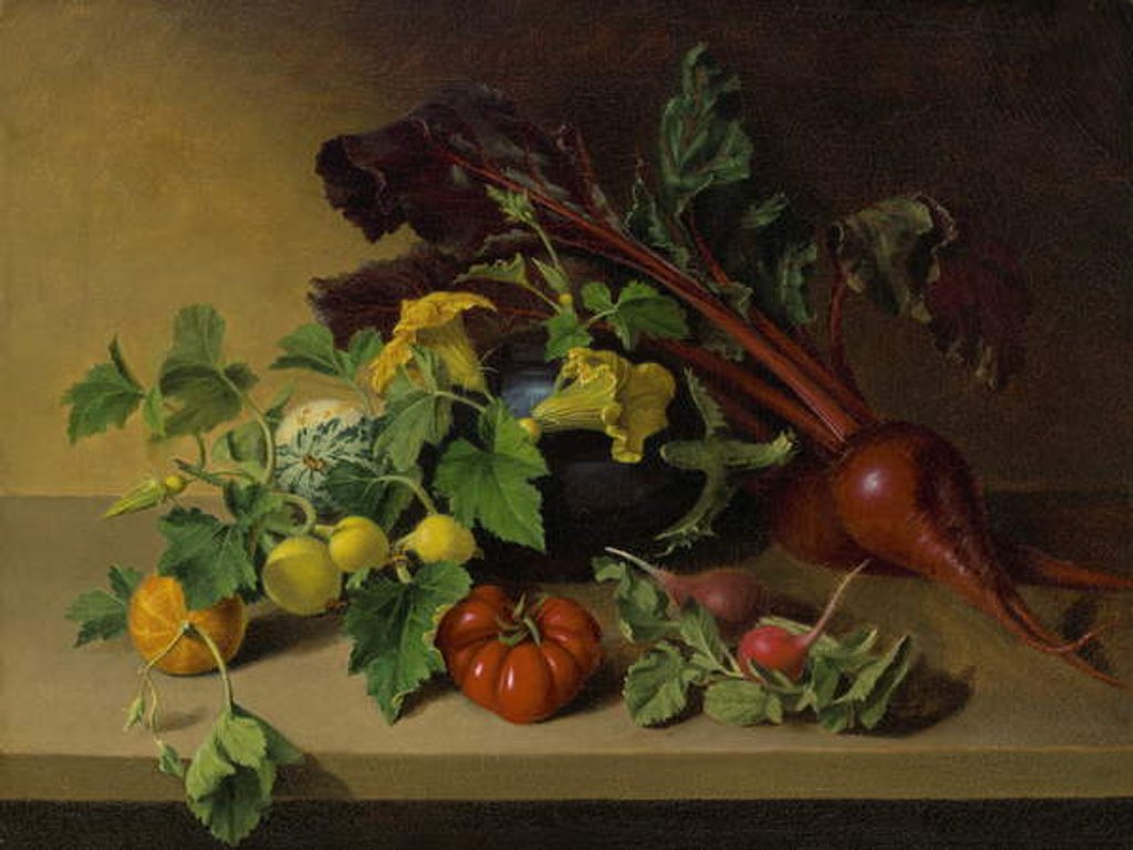 Detail of Still life with Vegetables, 1826 by James the Elder Peale