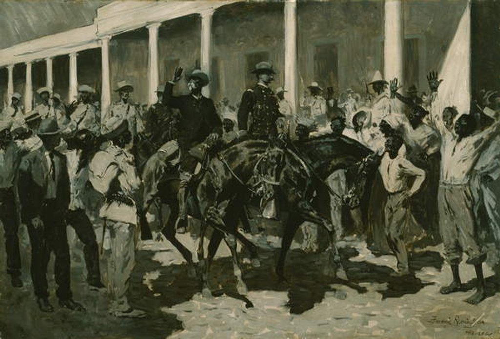 Detail of The Return of Gomez to Havana, 1899 by Frederic Remington