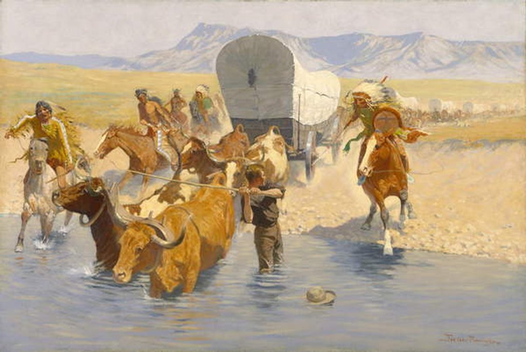 Detail of The Emigrants, c.1904 by Frederic Remington