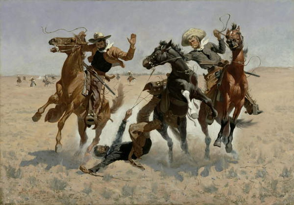 Detail of Aiding a Comrade 1889-90 by Frederic Remington