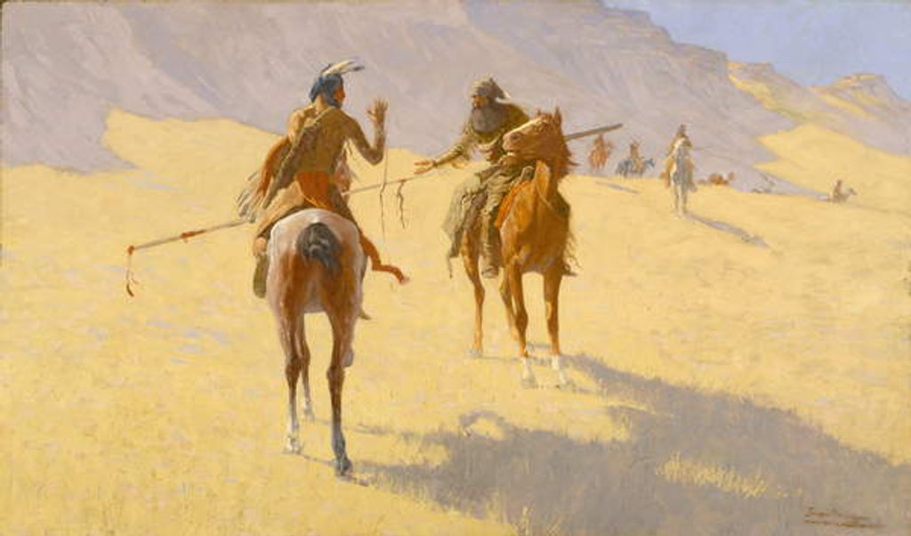 Detail of The Parley, 1903 by Frederic Remington