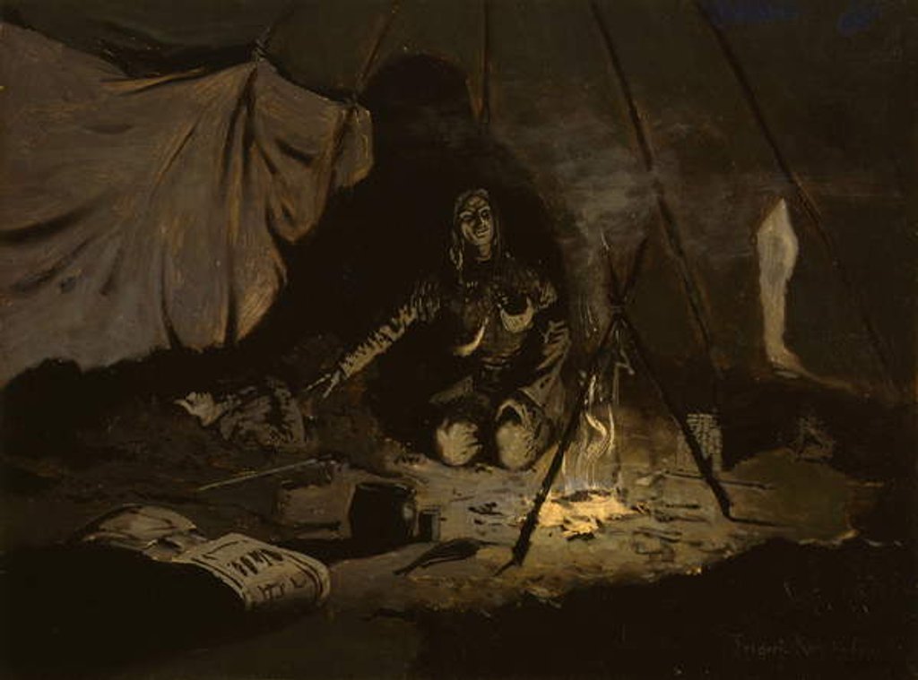 Detail of The Dry Leaves Had Lasted Longer than She, c.1899 by Frederic Remington