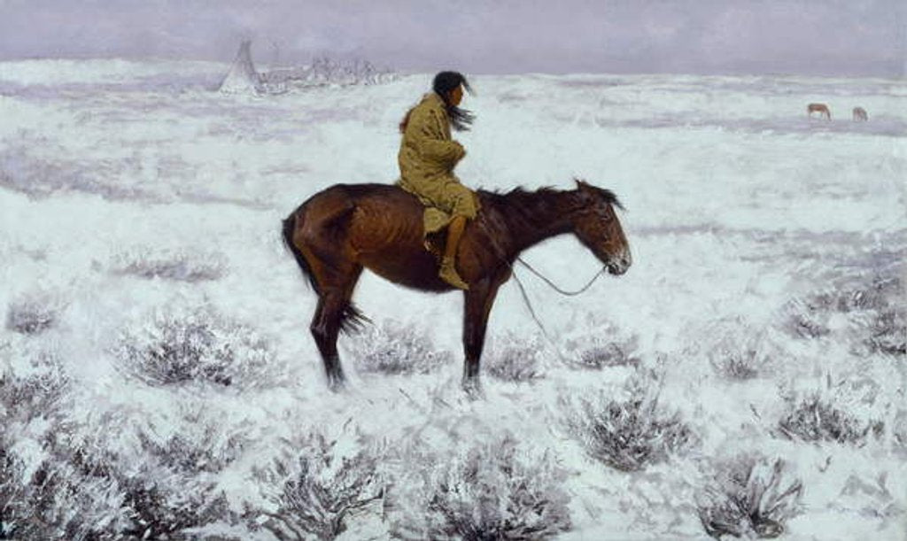 Detail of The Herd Boy, c.1905 by Frederic Remington