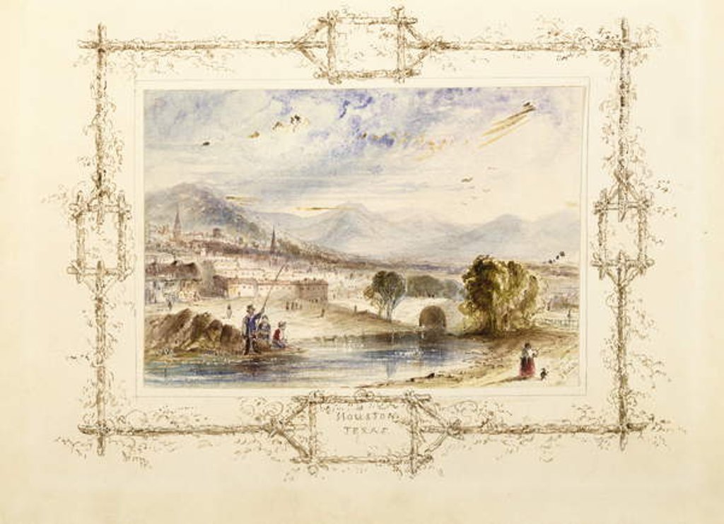 Detail of View of Houston, c. 1846 by J. Kick