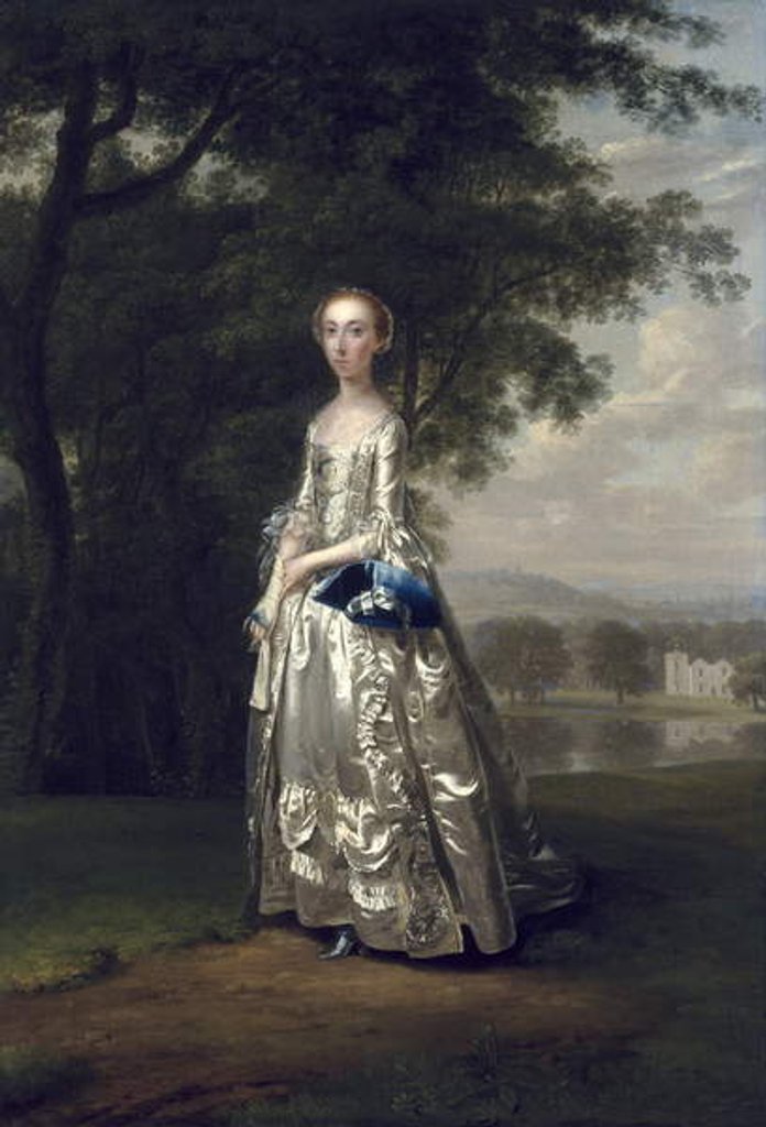 Detail of Portrait of a Lady in a Landscape, 1750 by Arthur Devis