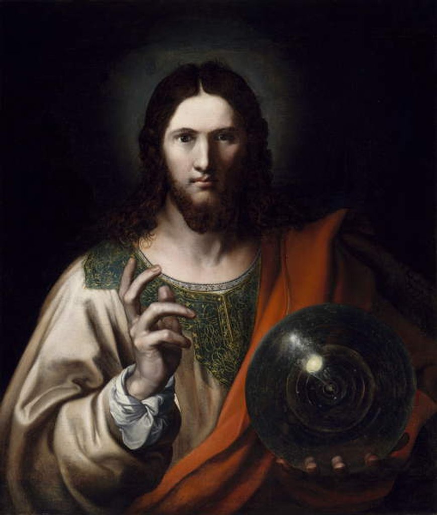 Detail of Salvator Mundi, third quarter of 16th century by Flemish School