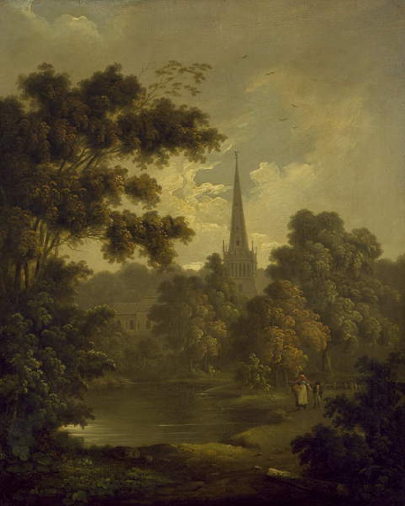 Detail of Landscape with Figures, no date by John Rathbone