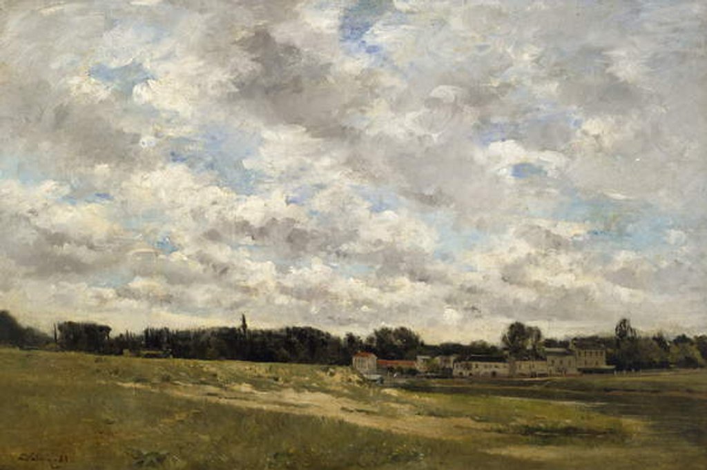 Detail of Landscape, 1881 by Jean-Eugene Clary