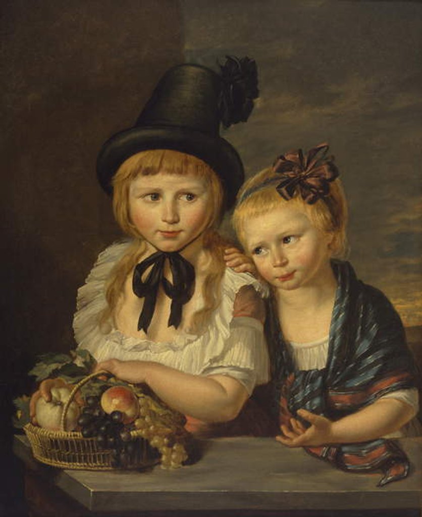 Detail of Two Children, no date by Martin Drolling