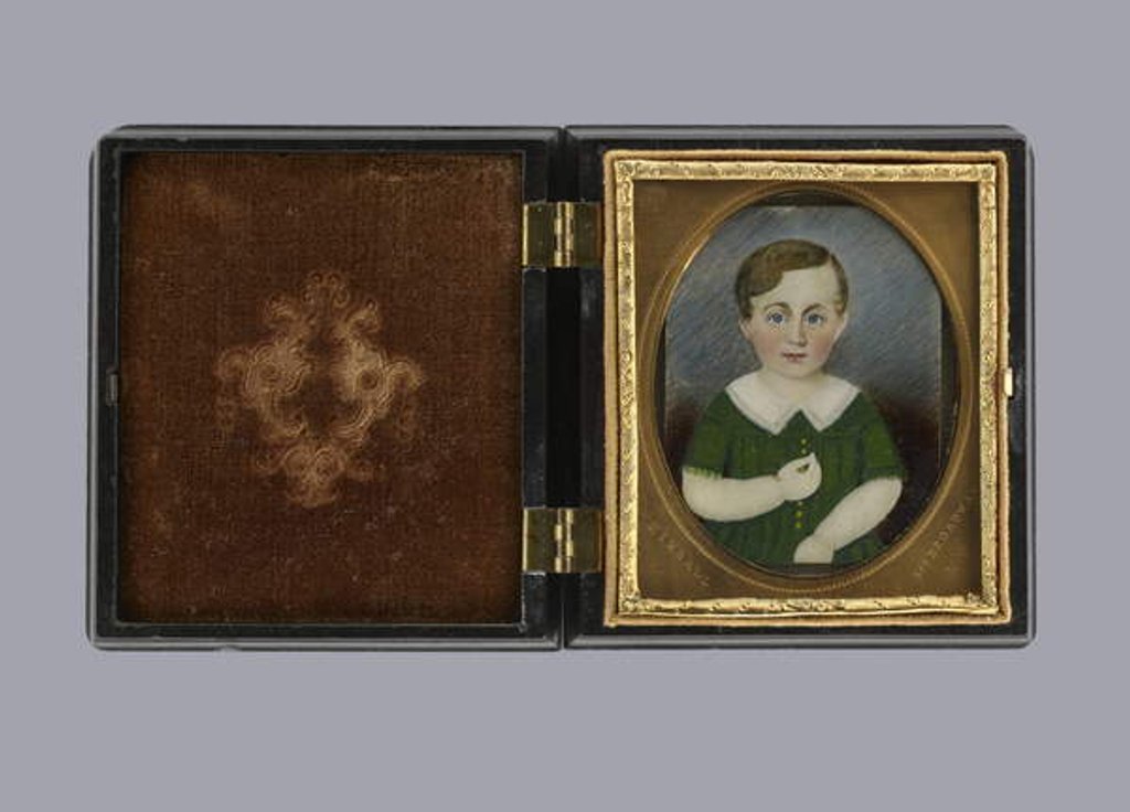 Detail of Portrait of a Child, 1840-45 by Clarissa (1809–54) (attr. to) Peters