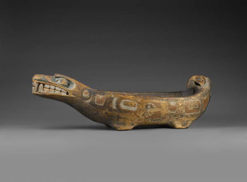 Detail of Sea Lion Feast Bowl, Kwakwaka'wakw, 1850-75 by Canadian School