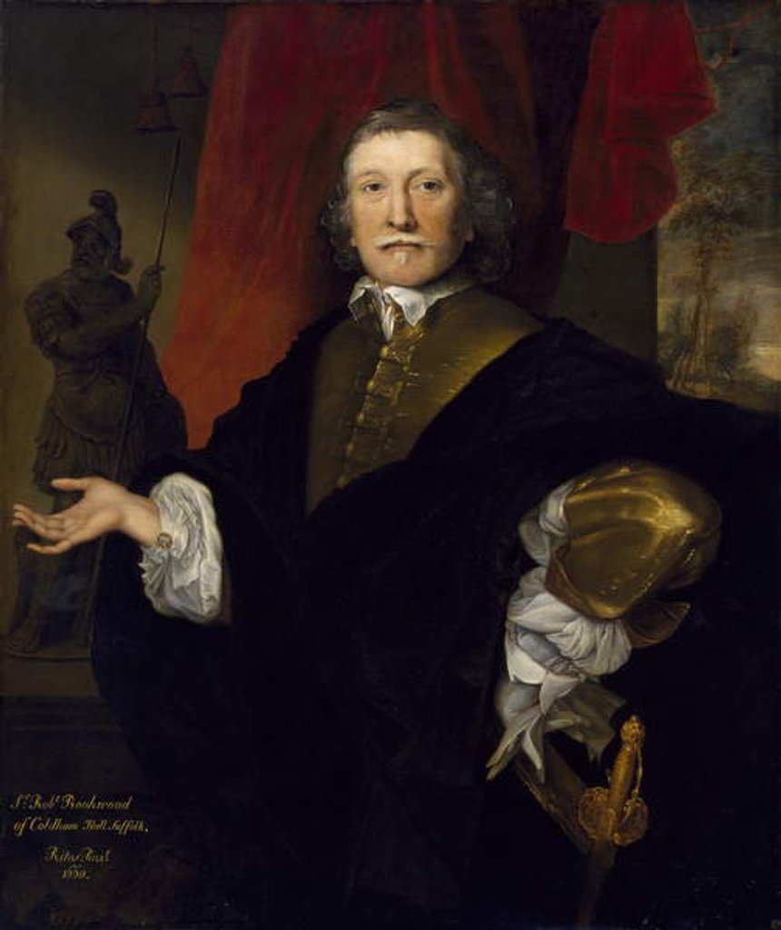 Detail of Sir Robert Rookwood, 1660 by John Michael Wright