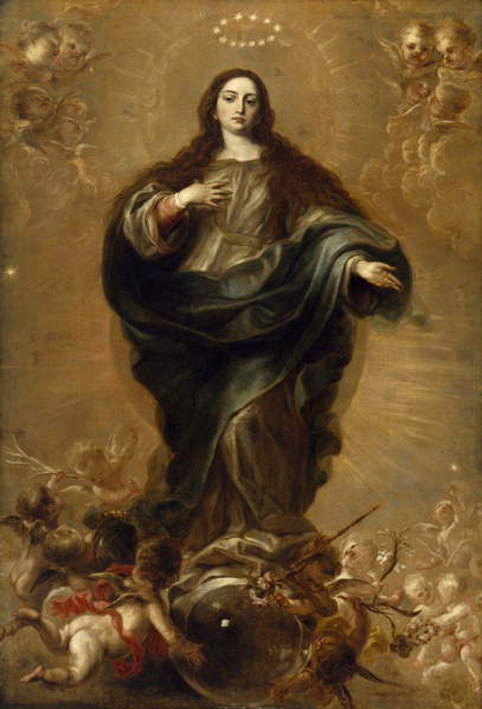 Detail of The Immaculate Conception by Don Juan and workshop Carreno de Miranda