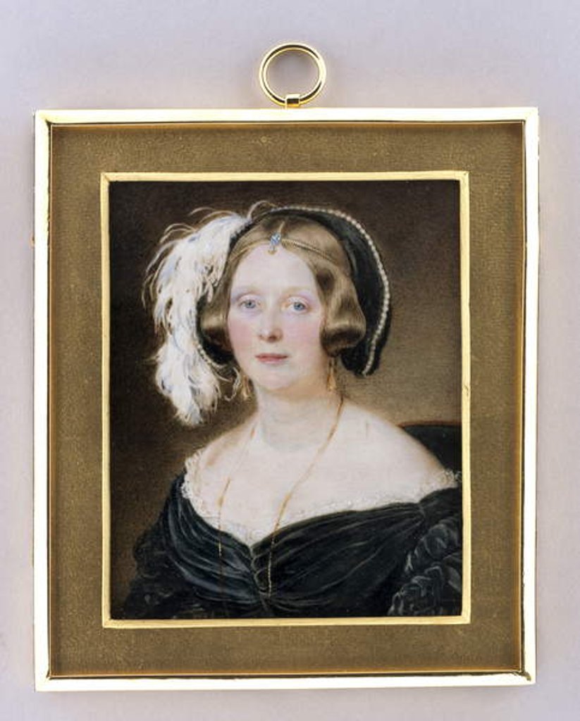 Detail of The Honourable Susan Cavendish, 1844 by William Charles Ross