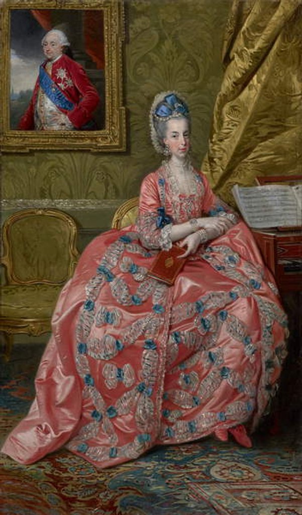 Detail of Portrait of the Archduchess Maria Amalia of Austria, Duchess of Parma, c.1778 by Johann Zoffany