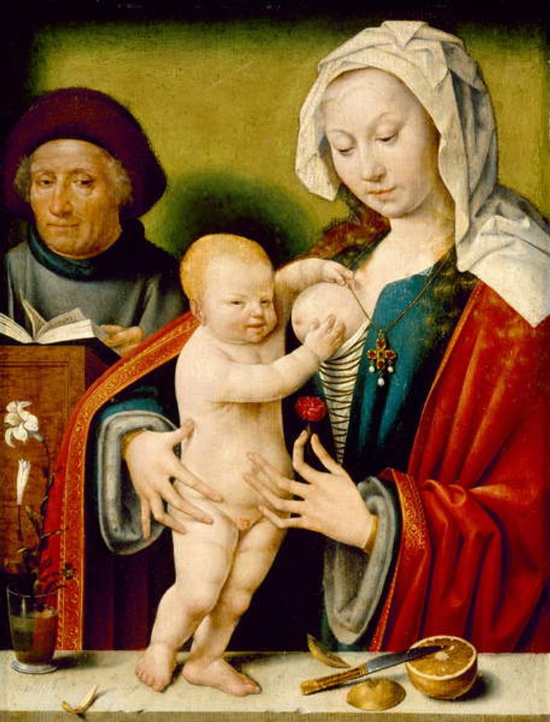 Detail of The Holy Family by Joos van Cleve