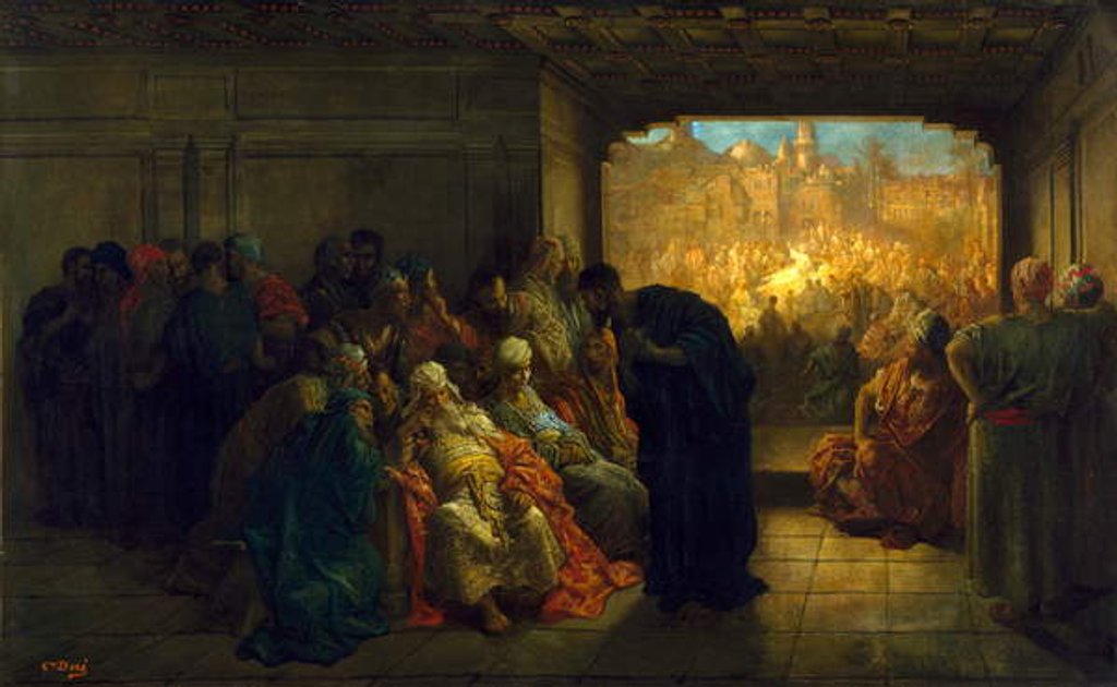 Detail of The House of Caiaphas, 1875 by Gustave Dore