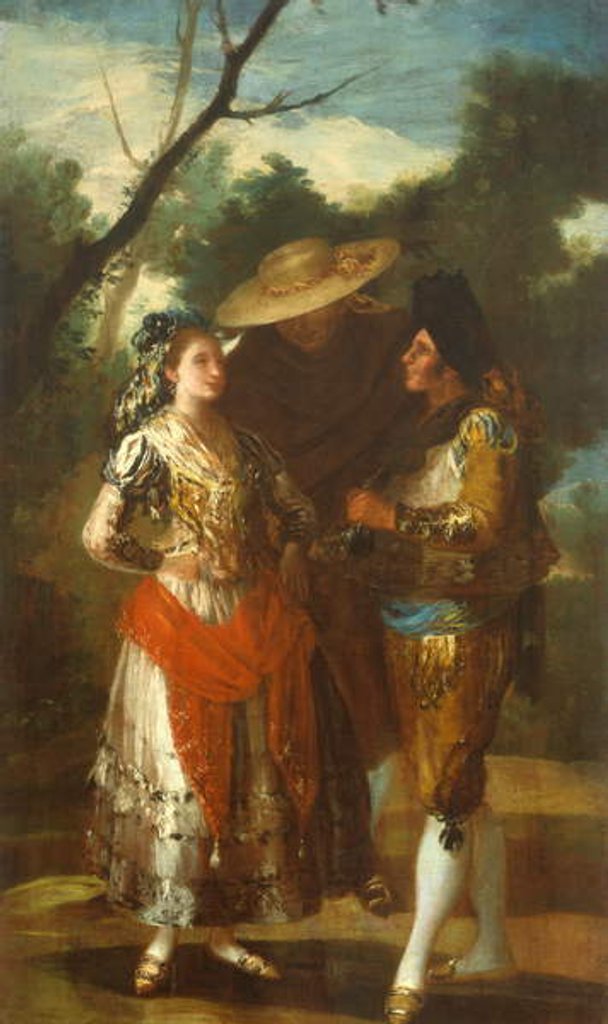 Detail of A Maja with Two Toreros, 1779-1780 by Francisco Jose de Goya y Lucientes