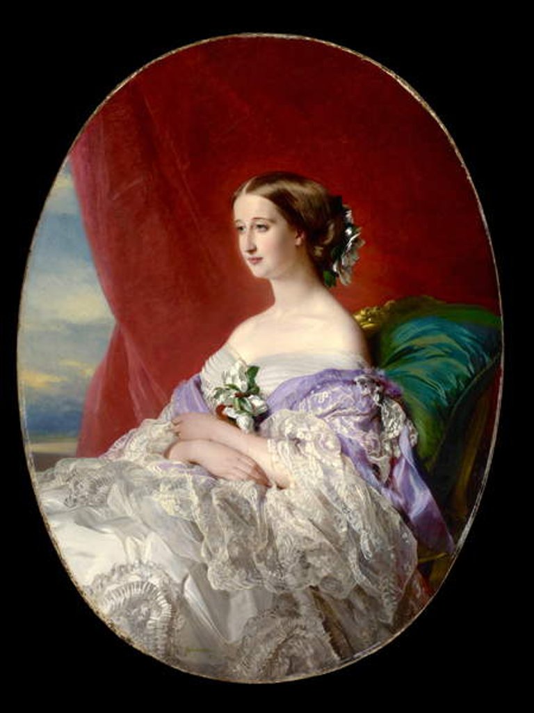 Detail of Empress Eugenie, 1854 by Franz Xaver Winterhalter