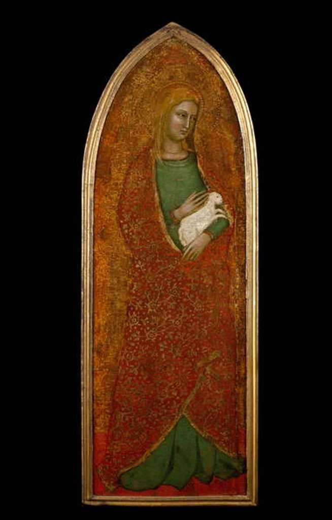 Detail of Saint Agnes, c.1365 by Andrea di Bonaiuto
