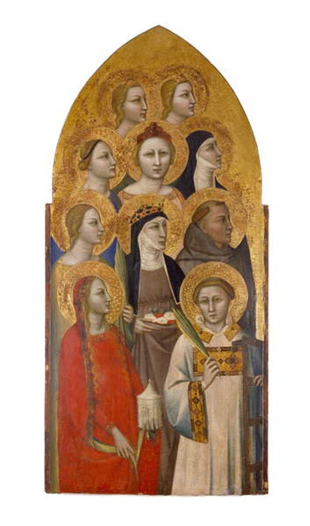 Detail of Saints and Angels, c.1370 by Allegretto Nuzi