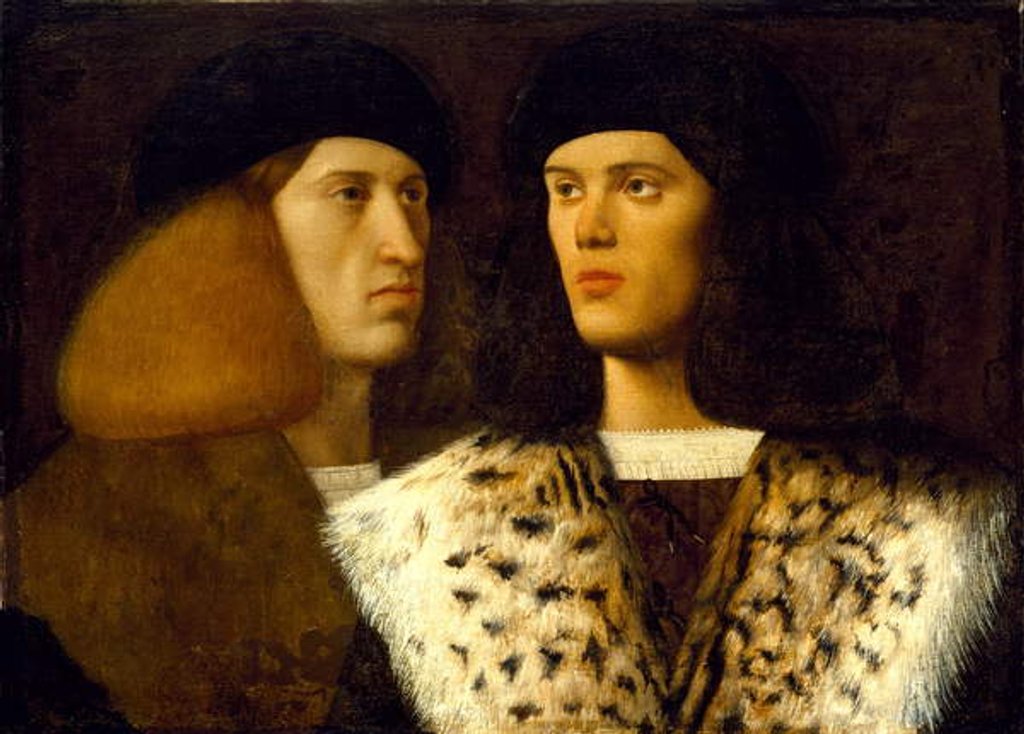 Detail of Portrait of Two Young Men, c.1515 by Vittore Belliniano