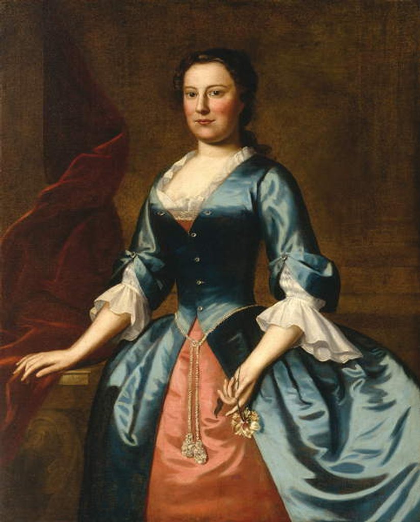 Detail of Portrait of Mrs. Samuel McCall, Sr., 1746 by Robert Feke