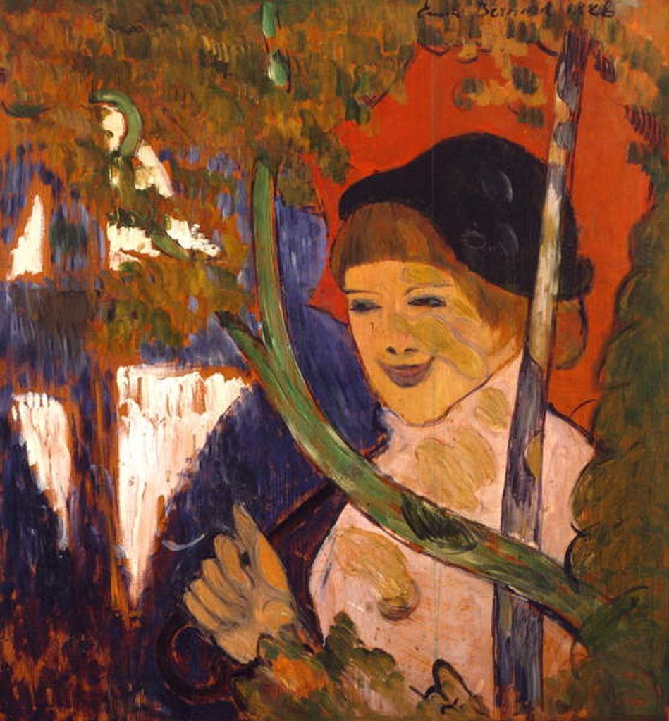 Detail of Breton Girl with a Red Umbrella, 1888 by Emile Bernard