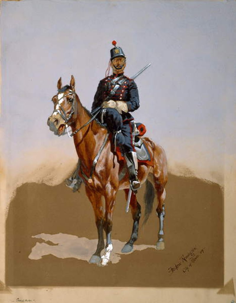 Detail of The Gendarme, 1889 by Frederic Remington