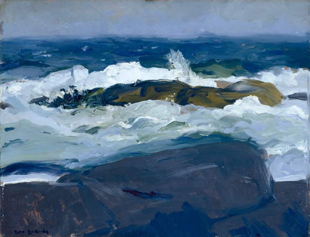 Detail of Rock Reef, Maine, 1913 by George Wesley Bellows