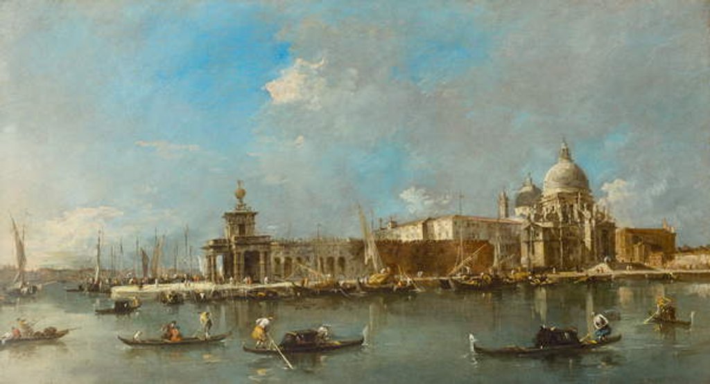Detail of Santa Maria della Salute and the Dogana, Venice, c.1783 by Francesco Guardi