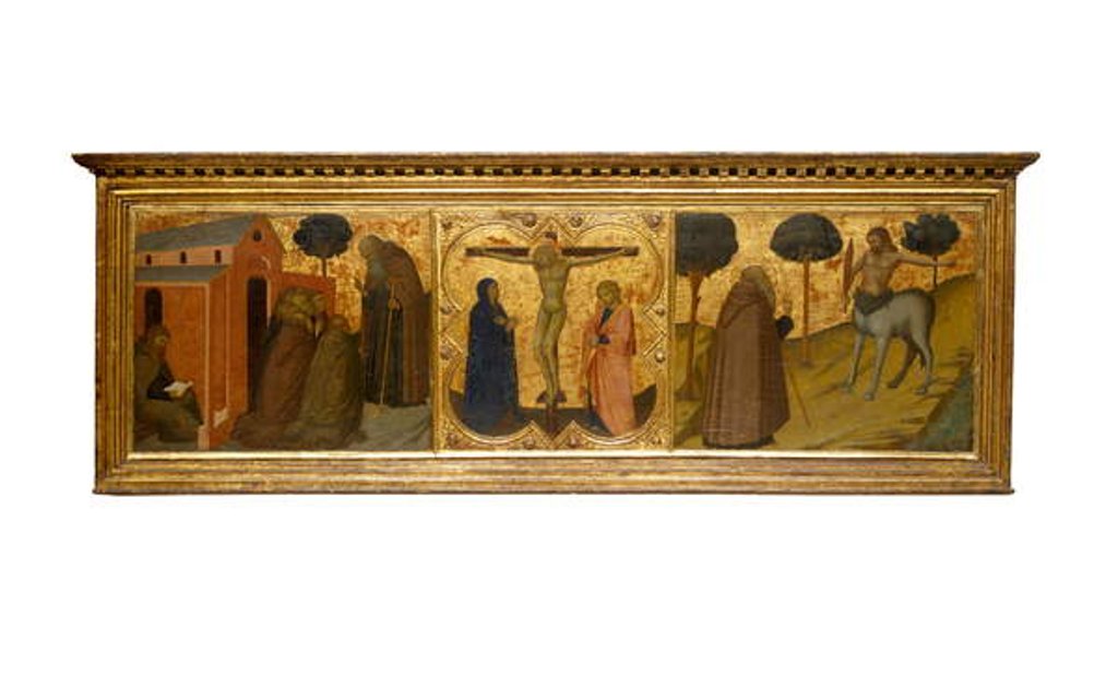 Detail of Saint Anthony the Abbot Preaching; Christ on the Cross with the Virgin and Saint John; Saint Anthony the Abbot and the Centaur, 1350-1400 by European School