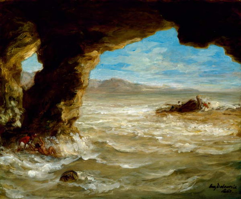 Detail of Shipwreck on the Coast, 1862 by Ferdinand Victor Eugene Delacroix