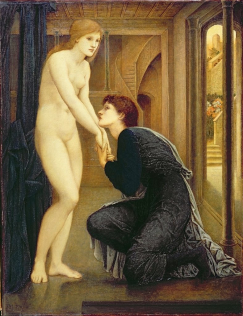 Detail of The Soul Attains by Edward Coley Burne-Jones