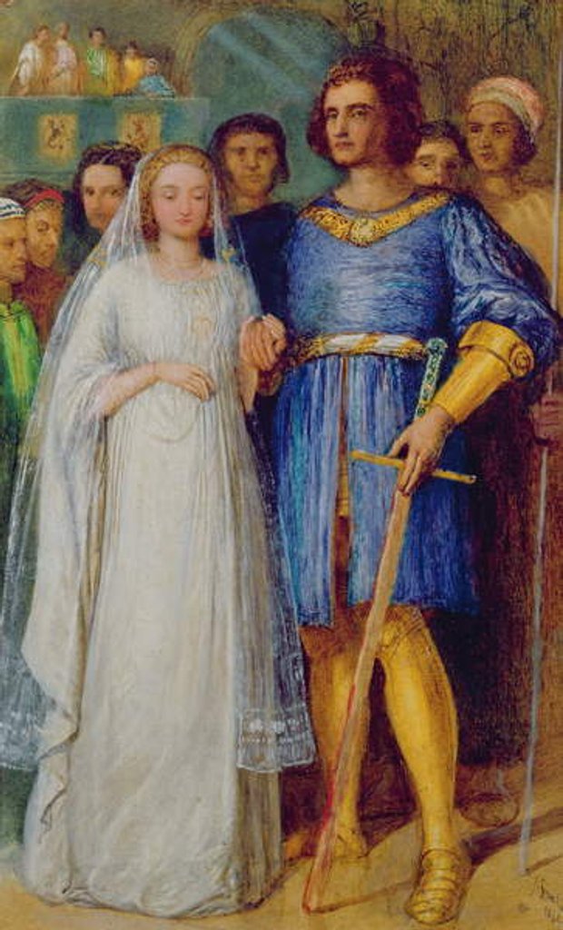Detail of The Knight's Bridal by James Smetham