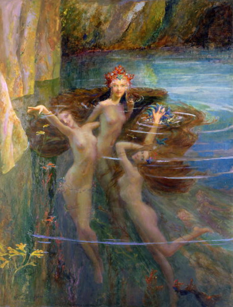 Detail of Water Nymphs, 1927 by Gaston Bussiere