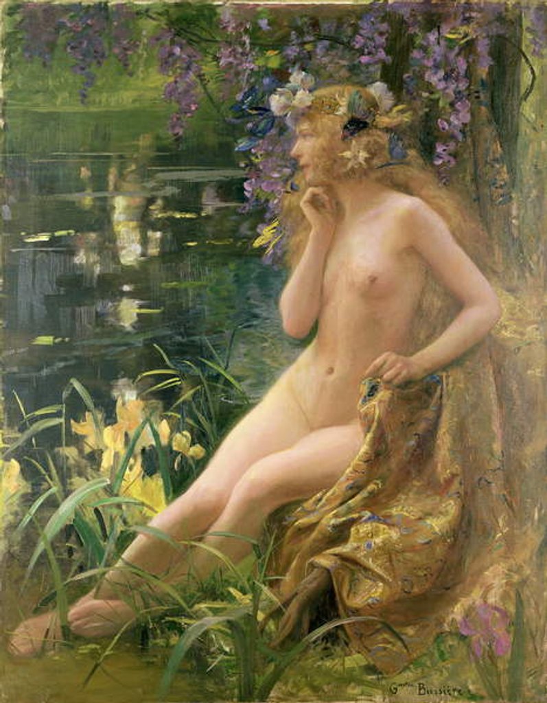 Detail of Water Nymph by Gaston Bussiere