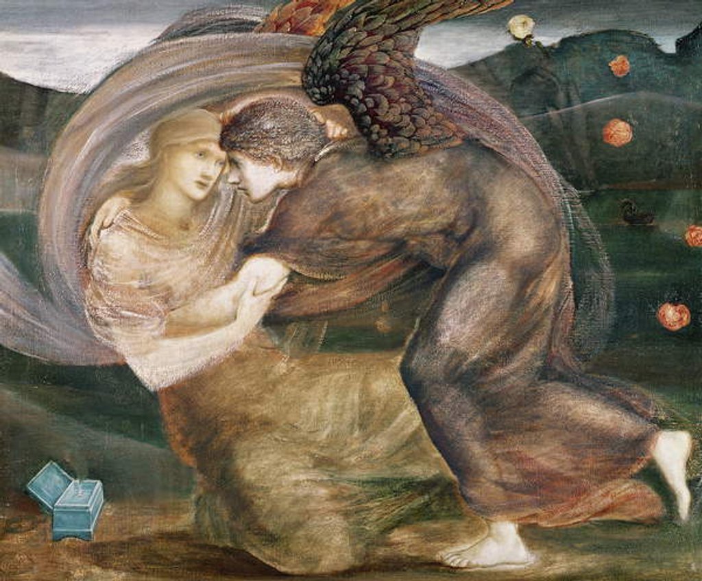 Detail of Cupid delivering Psyche by Edward Coley Burne-Jones