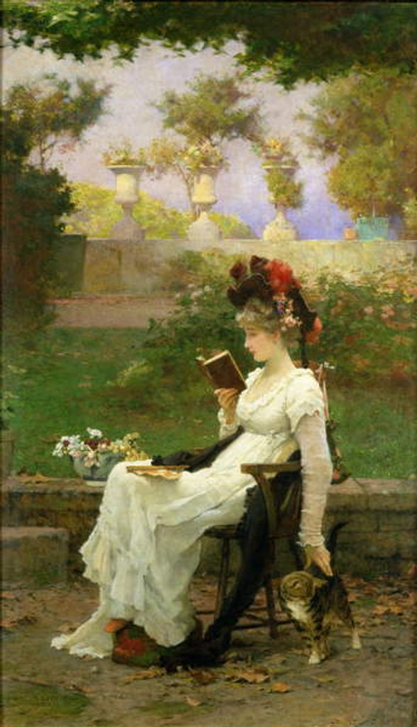 Detail of The Book by Marcus Stone